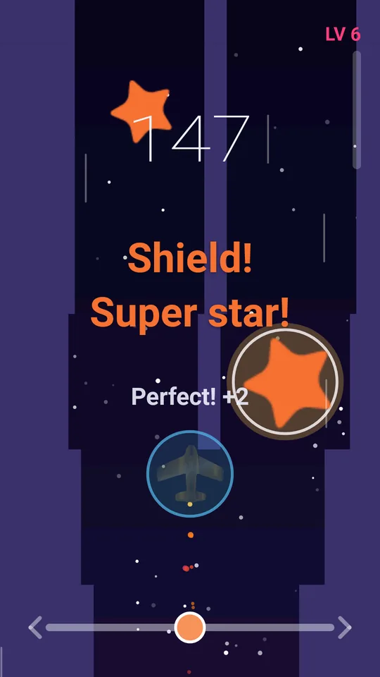 A big super star in a split path in space, with Super star! announced